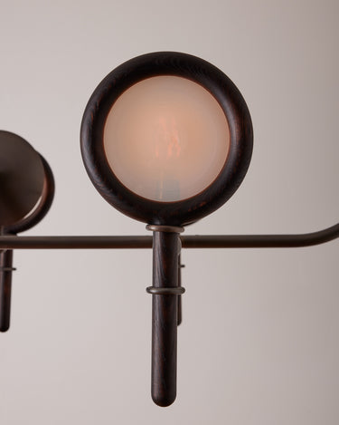Robert True Ogden RTO Lighting Alice Chandelier Four Arm - Opal Glass - Dark Ash - Oil Rubbed Brass#finish_dark-wash-ash-oil-rubbed-brass #glass_opal-glass