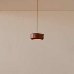 Robert True Ogden RTO Lighting 12" Nura Ceiling Fixture Pendant - Cognac Leather#leather_cognac