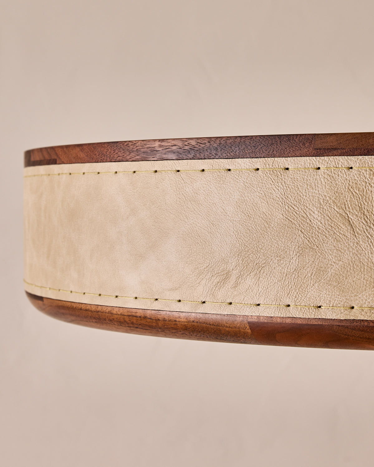 Robert True Ogden RTO Lighting 30" Nura Ceiling Fixture Pendant - Au Lait Leather#leather_au-lait-leather