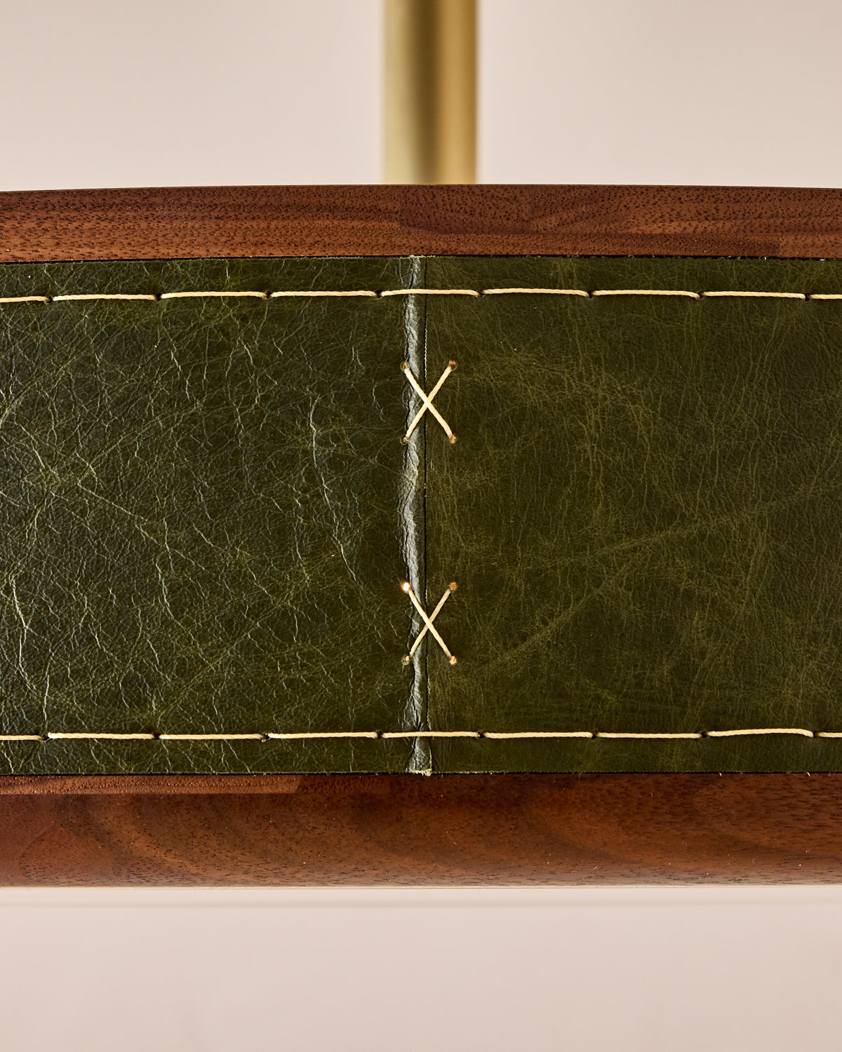 Robert True Ogden RTO Lighting 30" Nura Ceiling Fixture Pendant - Juniper Leather#leather_juniper-leather