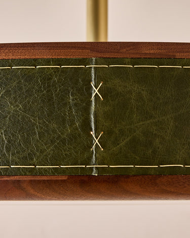 Robert True Ogden RTO Lighting 30" Nura Ceiling Fixture Pendant - Juniper Leather#leather_juniper-leather