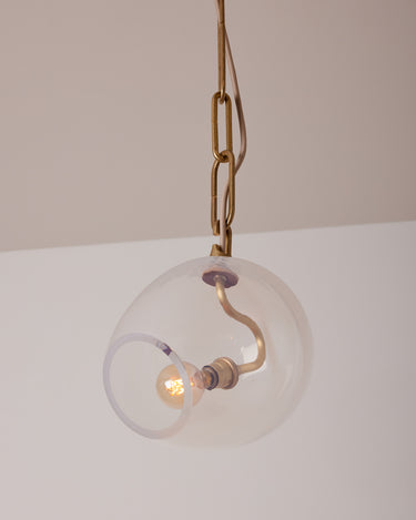 Robert True Ogden RTO Lighting Small Lou Pendant Clear Glass#glass_opal-glass