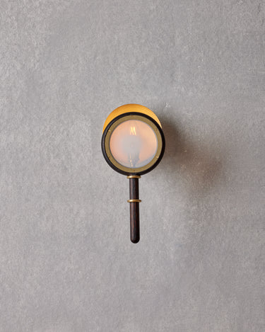 Robert True Ogden RTO Lighting Alice Sconce - Brushed Satin Brass - Dark Ash Lens Holder - Opal Glass#finish_dark-wash-ash-brushed-satin-brass #glass-style_opal-glass