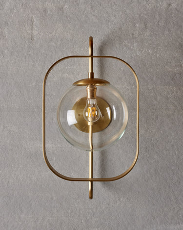 Robert True Ogden RTO Lighting - Olivia Wall Sconce - Brushed Satin Brass - Clear Glass Globe#finish_brushed-satin-brass #globe_clear-glass