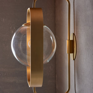 Robert True Ogden RTO Lighting - Olivia Wall Sconce - Brushed Satin Brass - Clear Glass Globe#finish_brushed-satin-brass
