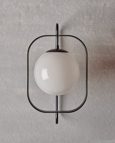 Robert True Ogden RTO Lighting - Olivia Wall Sconce - Oil Rubbed Brass - Milk Glass Globe#finish_oil-rubbed-brass #globe_milk-glass