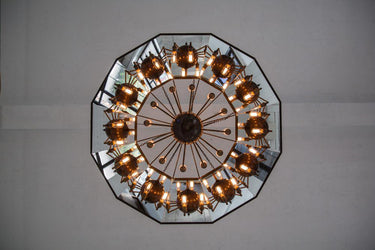 Robert True Ogden RTO Lighting 60" Classic Mirror Chandelier - Plain Mirror