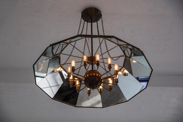 Robert True Ogden RTO Lighting 60" Classic Mirror Chandelier - Plain Mirror