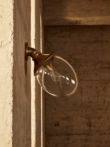 Robert True Ogden RTO Lighting - Faye Wall Sconce - Casted Bronze - Clear Egg Shaped Globe#finish_cast-bronze