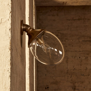 Robert True Ogden RTO Lighting - Faye Wall Sconce - Casted Bronze - Clear Egg Shaped Globe#finish_cast-bronze
