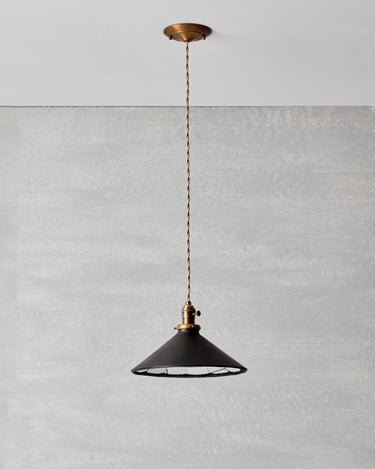 Robert True Ogden RTO Lighting 12" Cone Classic Mirror Pendant - Plain Mirror#glass_plain-mirror