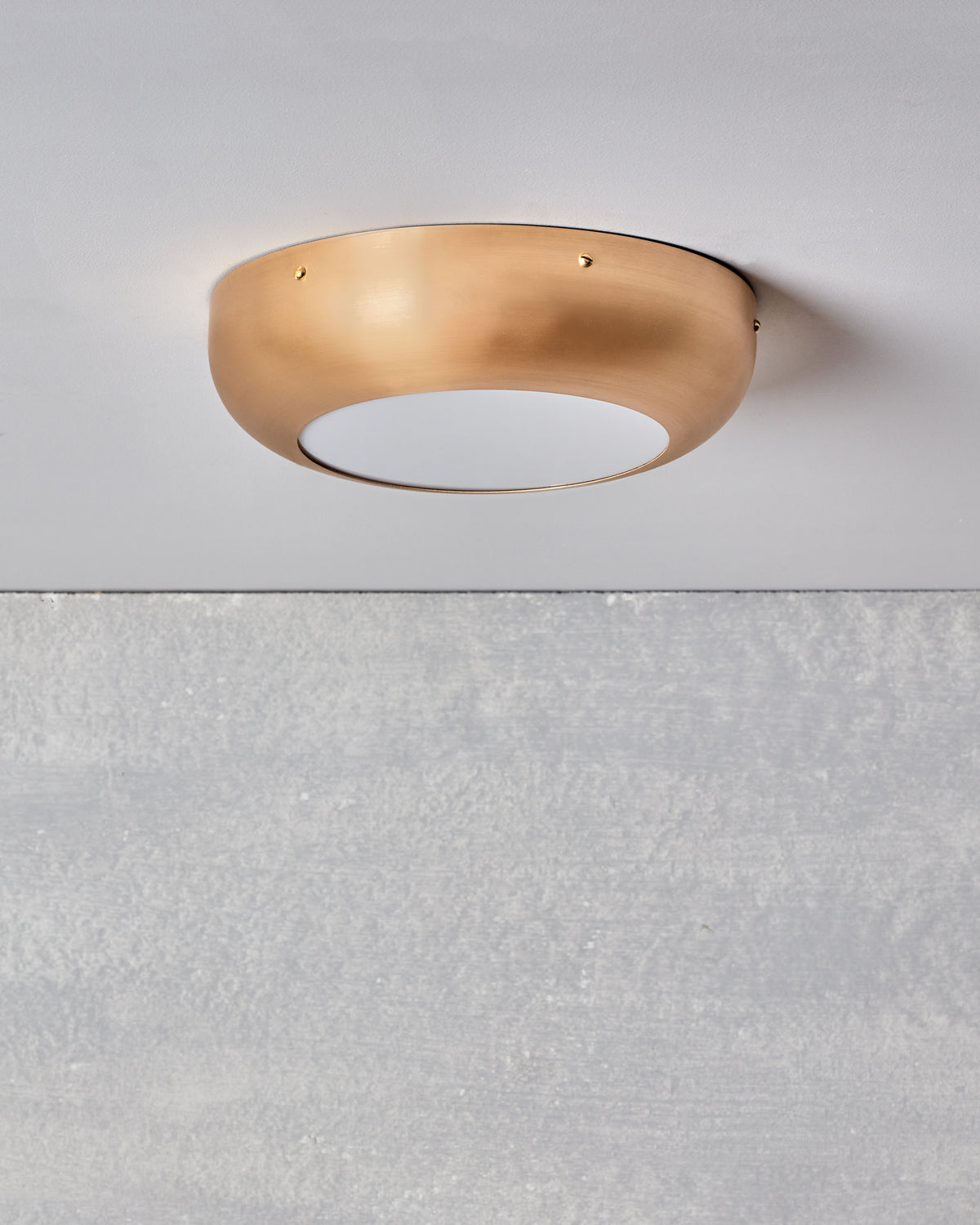 LUCILLE MILK GLASS FLUSH MOUNT
