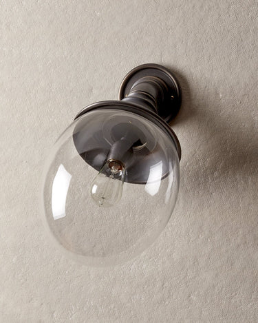 Robert True Ogden RTO Lighting - Faye Wall Sconce - Oil Rubbed Bronze - Clear Egg Shaped Globe#finish_oil-rubbed-bronze