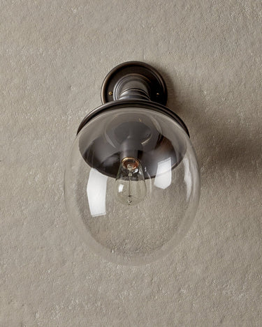 Robert True Ogden RTO Lighting - Faye Wall Sconce - Oil Rubbed Bronze - Clear Egg Shaped Globe#finish_oil-rubbed-bronze