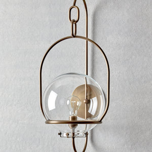 Robert True Ogden RTO Lighting - Large Emil Sconce - Antique Brass - 10" Clear Glass Globe#finish_antique-brass
