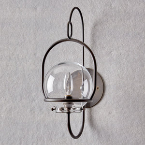 Robert True Ogden RTO Lighting - Small Emil Lantern Sconce - Oil Rubbed Brass - 6" Clear Glass Globe#finish_oil-rubbed-brass