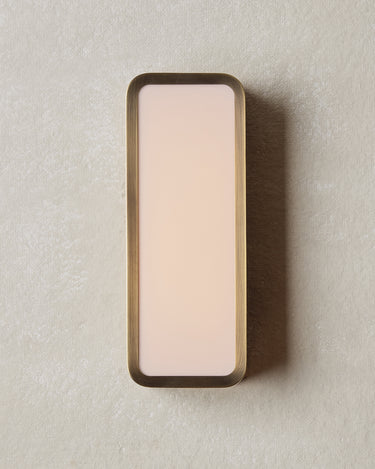 Robert True Ogden RTO Lighting - Tomer Sconce - Milk Glass Diffuser - Antique Brass#finish_antique-brass