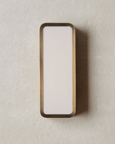 Robert True Ogden RTO Lighting - Tomer Sconce - Milk Glass Diffuser - Antique Brass#finish_antique-brass