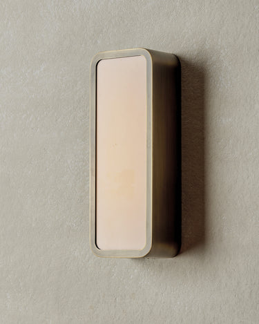 Robert True Ogden RTO Lighting - Tomer Sconce - Milk Glass Diffuser - Antique Brass#finish_antique-brass